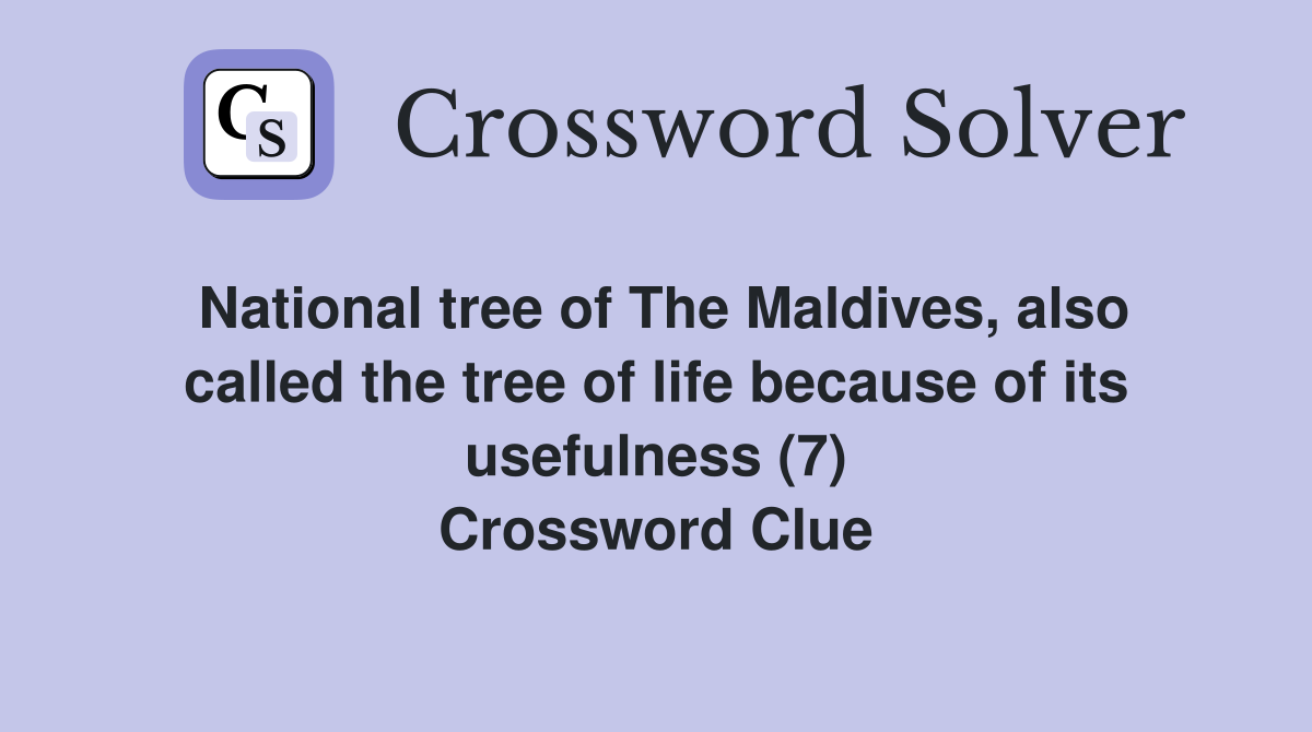 National tree of The Maldives, also called the tree of life because of